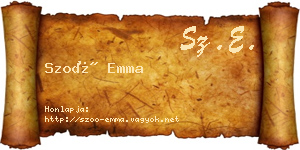 Szoó Emma névjegykártya